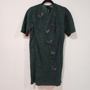 N°21 green lace butterfly dress